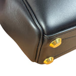 Balenciaga Black Leather Mini Bel Air Carry All Two-Way Bag