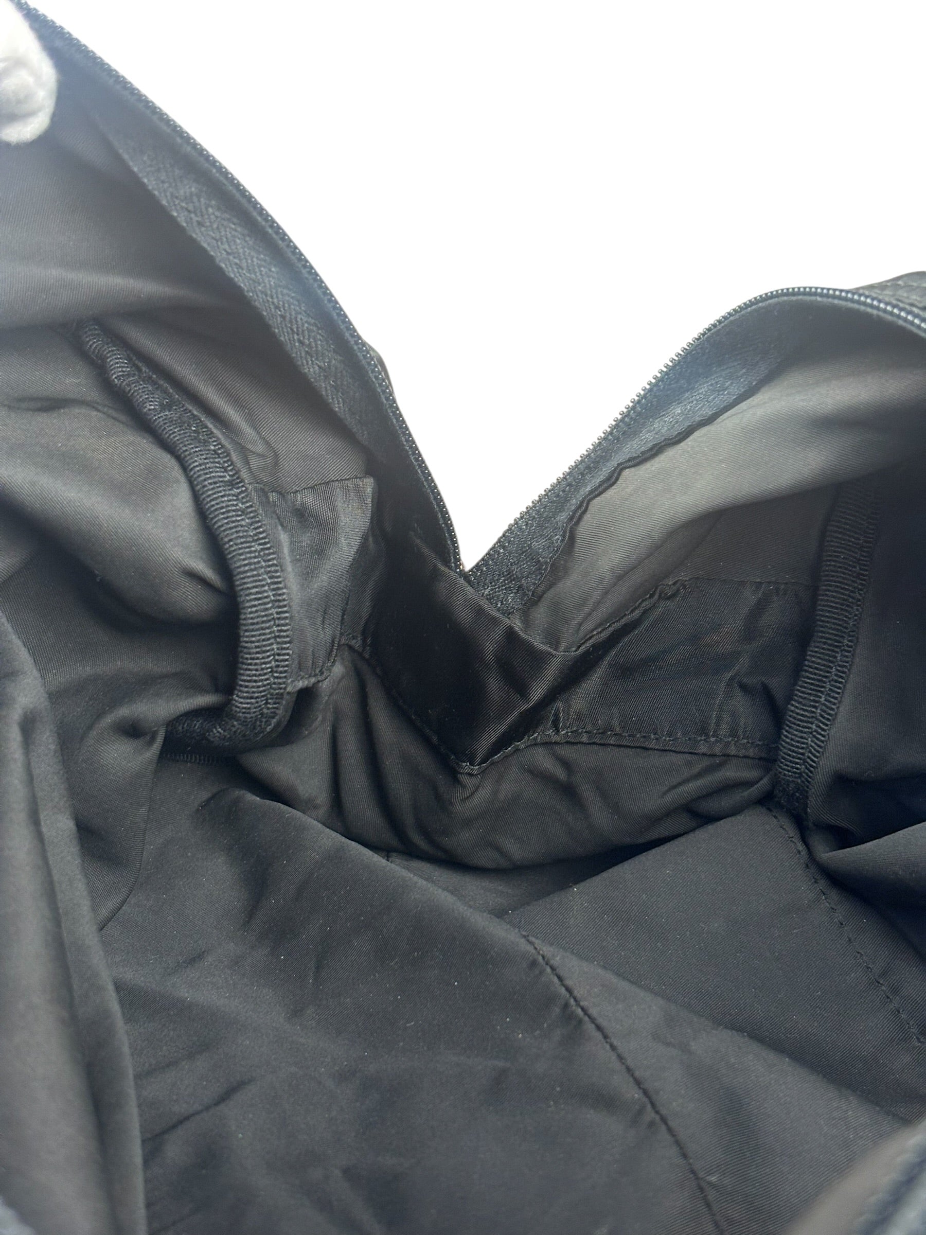 Prada Vintage Black Nylon Bowler Bag