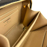 Chanel Mini Golden Plate Quilted Vanity Bag