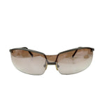Prada Y2k Rimless Brown/Silver Sunglasses