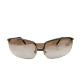 Prada Y2k Rimless Brown/Silver Sunglasses
