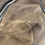Celine Brown/Black Leather Bowling Bag