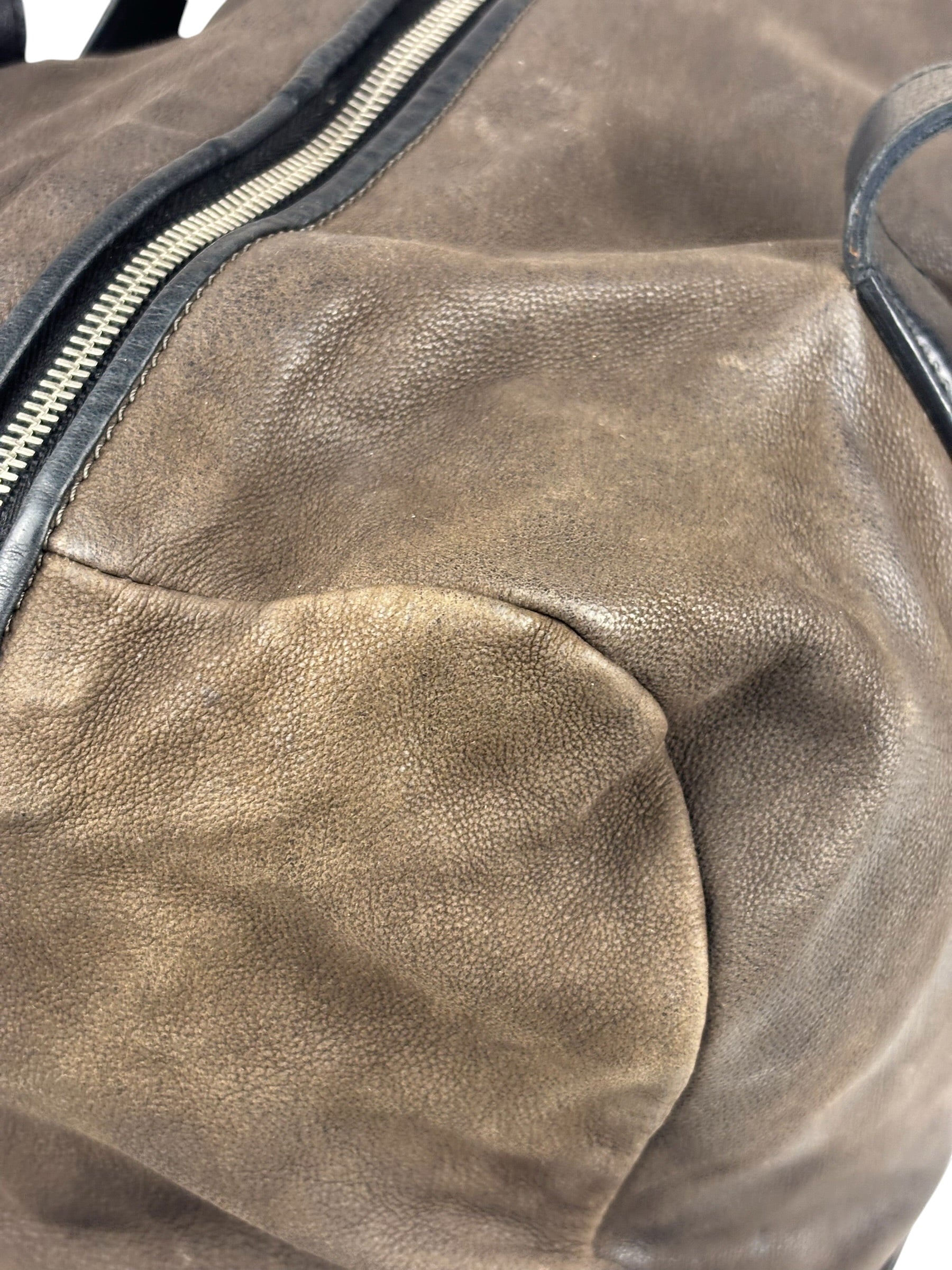 Celine Brown/Black Leather Bowling Bag
