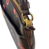 Coach Brown Leather Ranch Floral Crossbody Bag