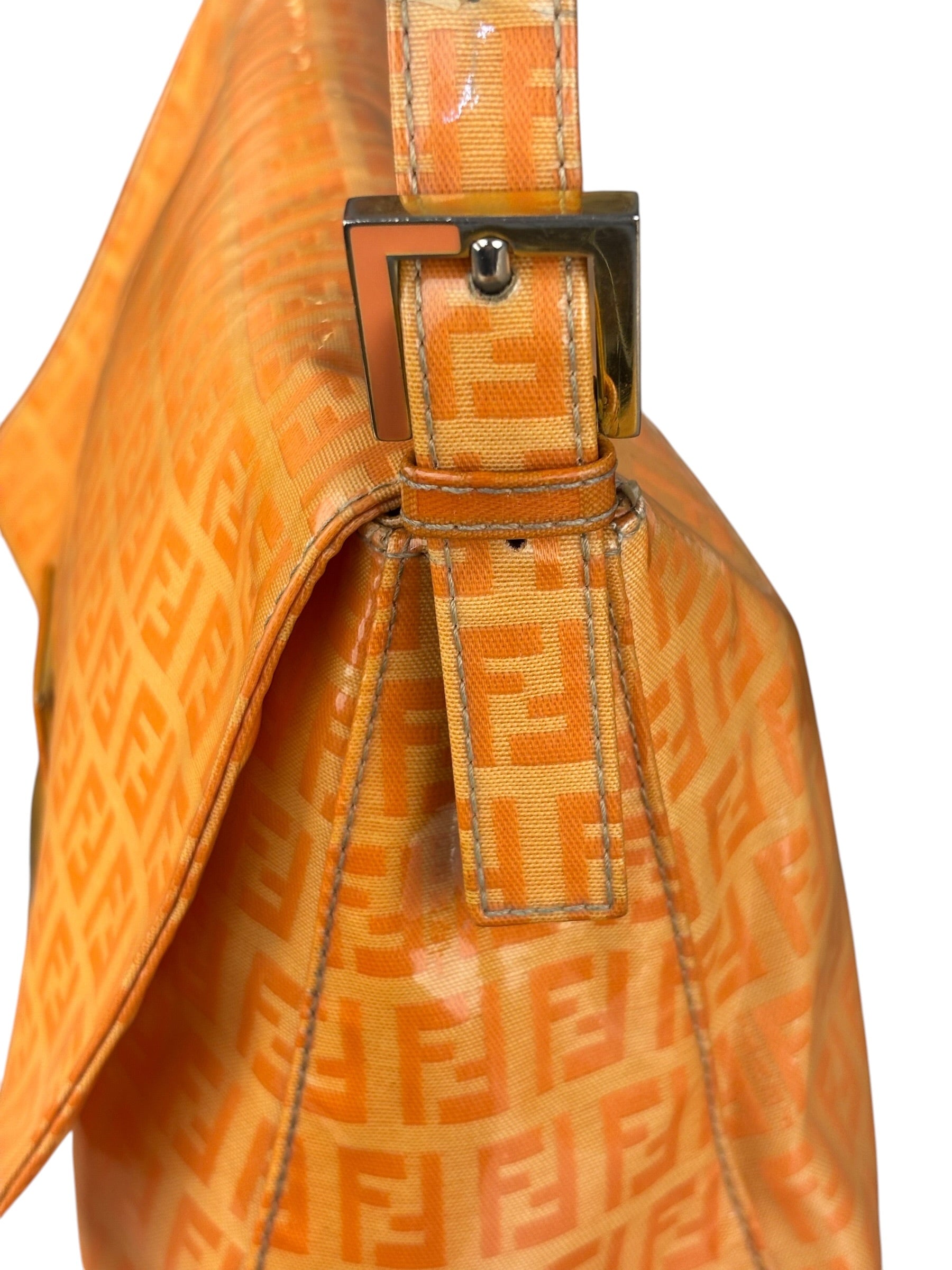 Fendi Orange Vinyl Mamma Baguette
