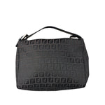 Fendi Vintage Black Zucchino Mini Oyster Pochette