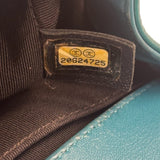 Chanel Teal Quilted Patent Leather Boy Flap Bag 2014