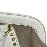 Prada Beige Vitello Trimmed Canapa Bag