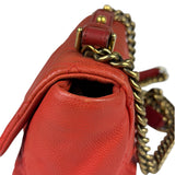 Chanel Red Quilted Caviar Leather Timeless Shoulder Bag 2012