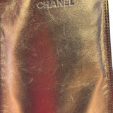 Chanel Vintage Metallic Bronze Leather Crossbody Bag 1997