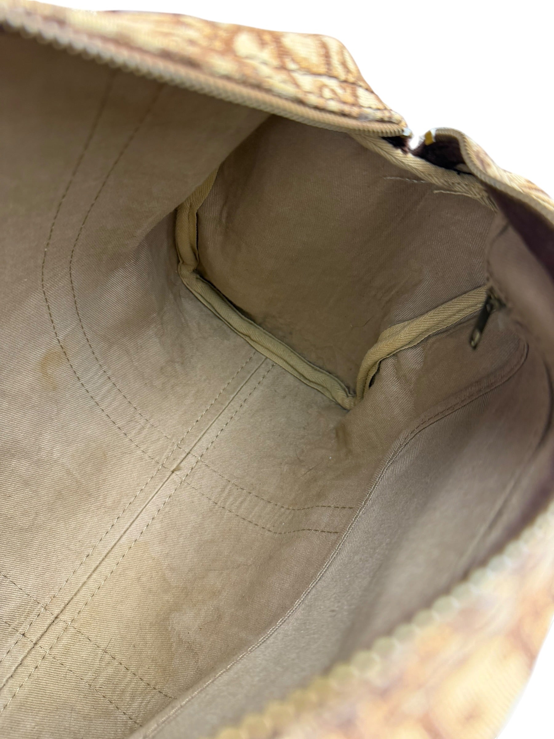 Christian Dior Brown Leather Trotter Boston Handbag