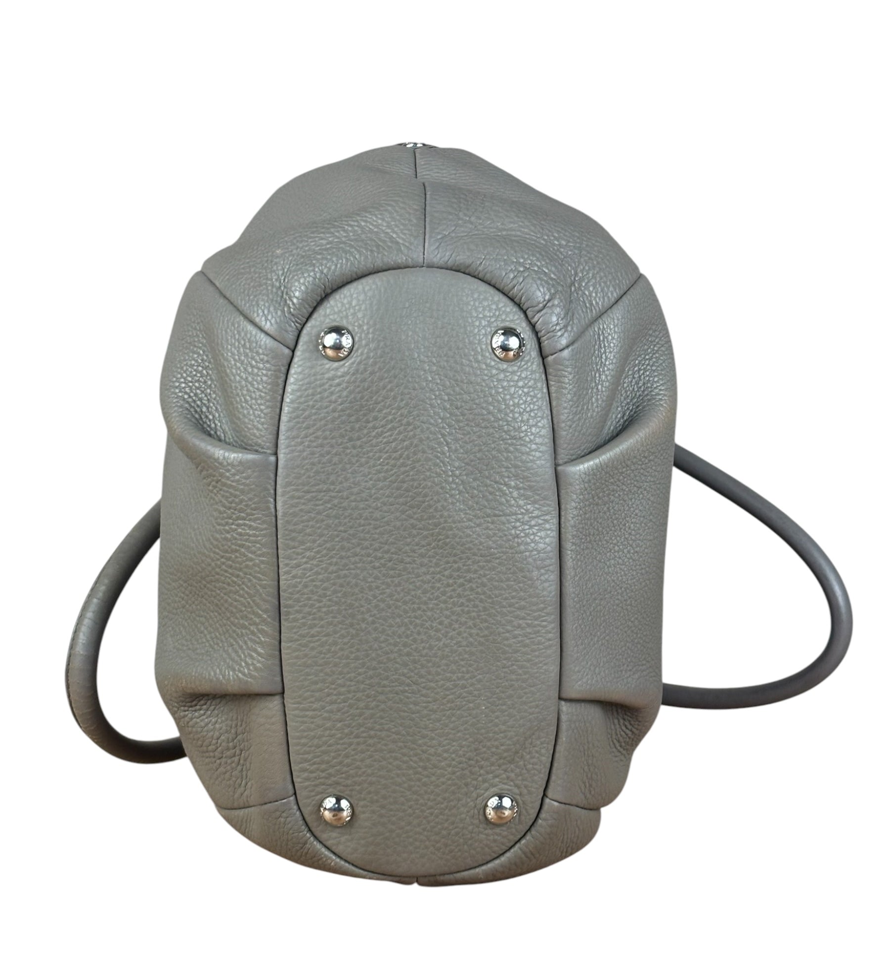 Prada Grey Vitello Daino Leather 2Way Handbag