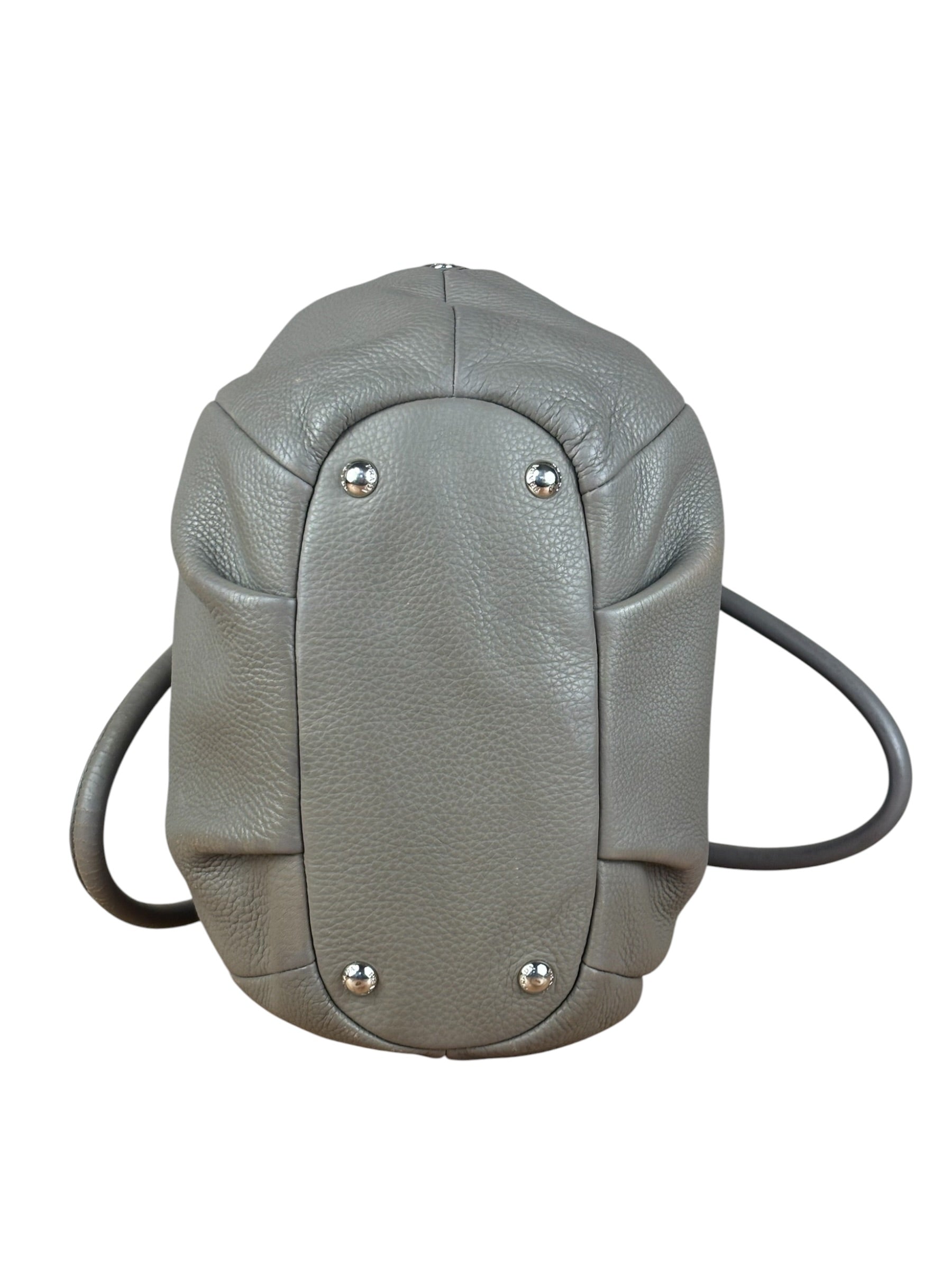 Prada Grey Vitello Daino Leather 2Way Handbag