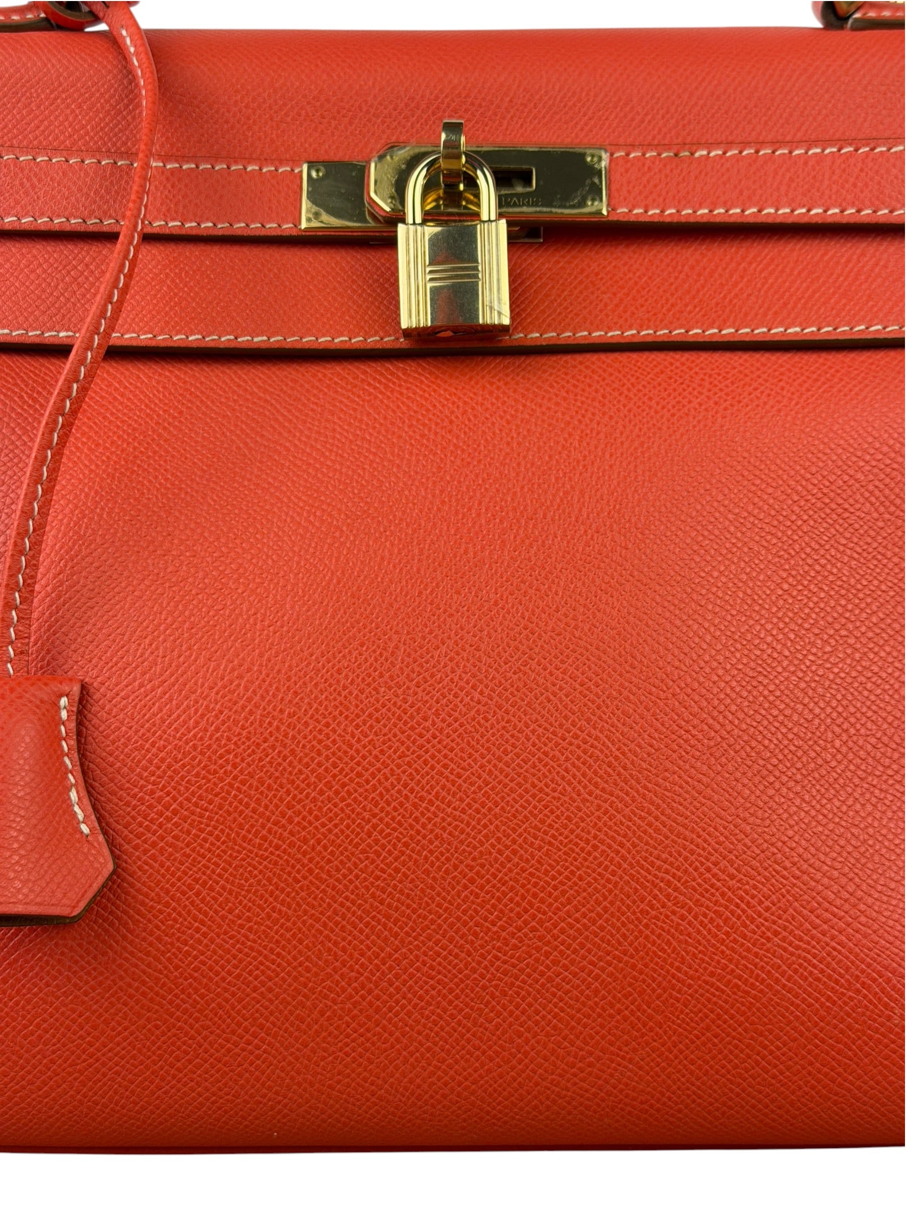 Hermes Coral-Red Epson Casaque Togo Kelly 32
