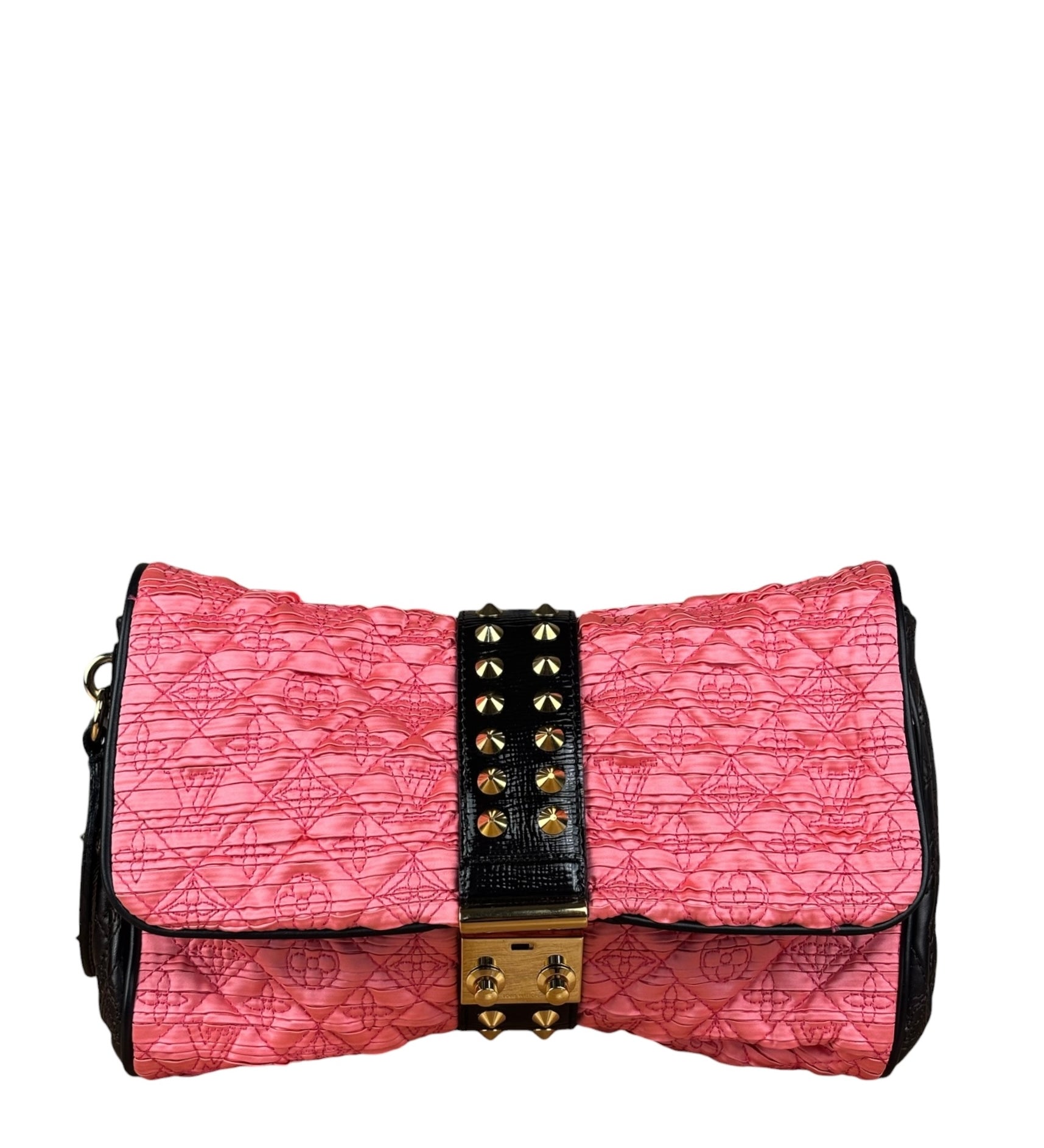 Louis Vuitton Limited Edition Bunny Pink Leather Monogram Coquette Clutch