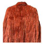 Fabio Mantegazza Vintage Orange Sheared Faux Fur Coat