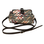 Burberry Nylon Leather Trim Nova Check Crossbody Bag