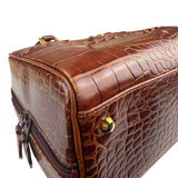 Yves Saint Laurent Vintage Croc-Embossed Leather Handbag