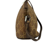 Gucci Brown Leather Trim GG Boat Pochette