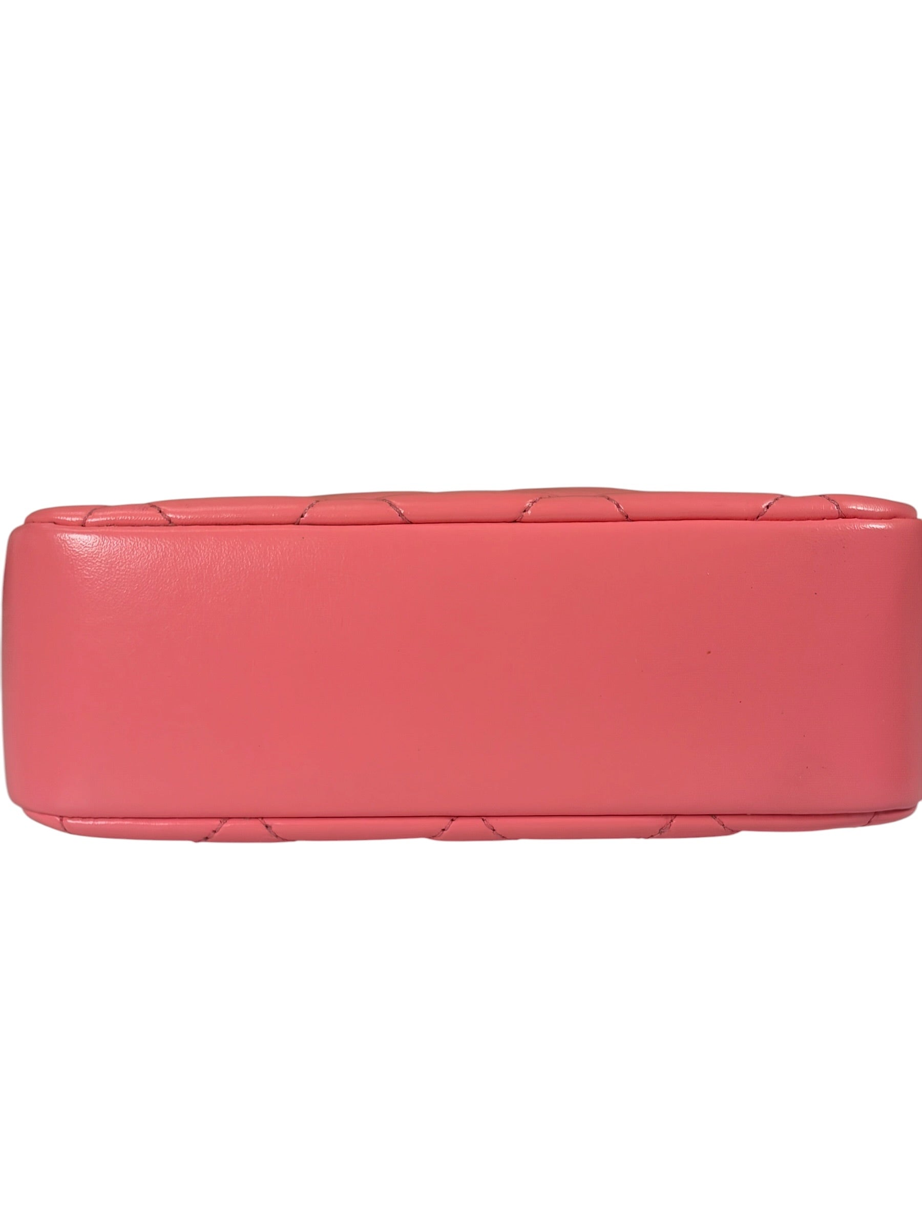 Chanel Pink Quilted Lambskin Two-Way Bag 2021