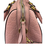 Gucci Pink Leather Guccissima Two-Way Boston Bag