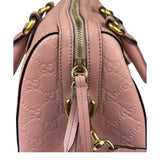 Gucci Pink Leather Guccissima Two-Way Boston Bag