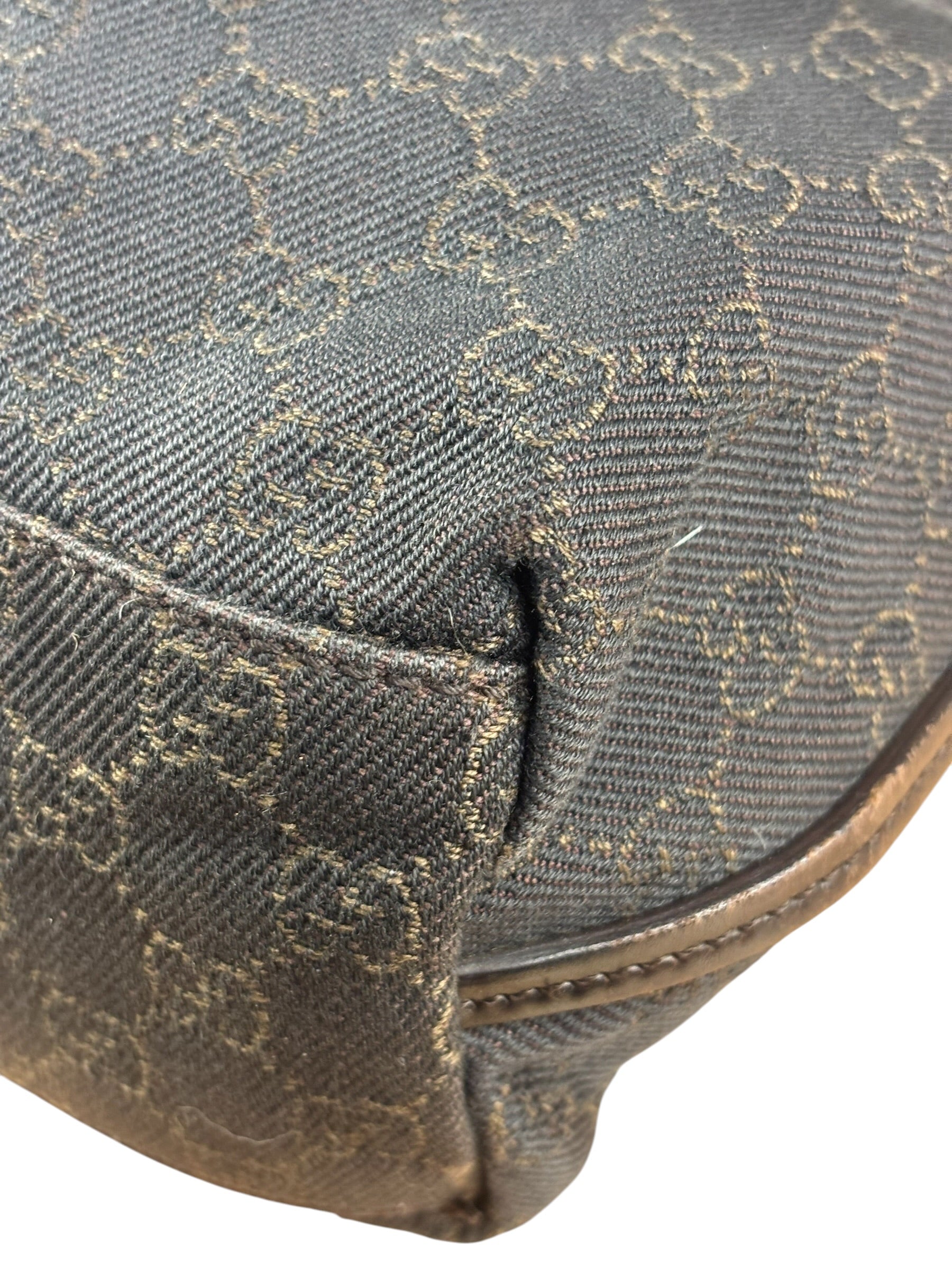 Gucci GG Denim leather Trim Gifford Tote Bag