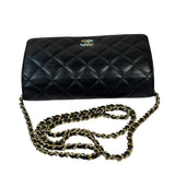 Chanel Black Quilted Wallet On Chain 2019