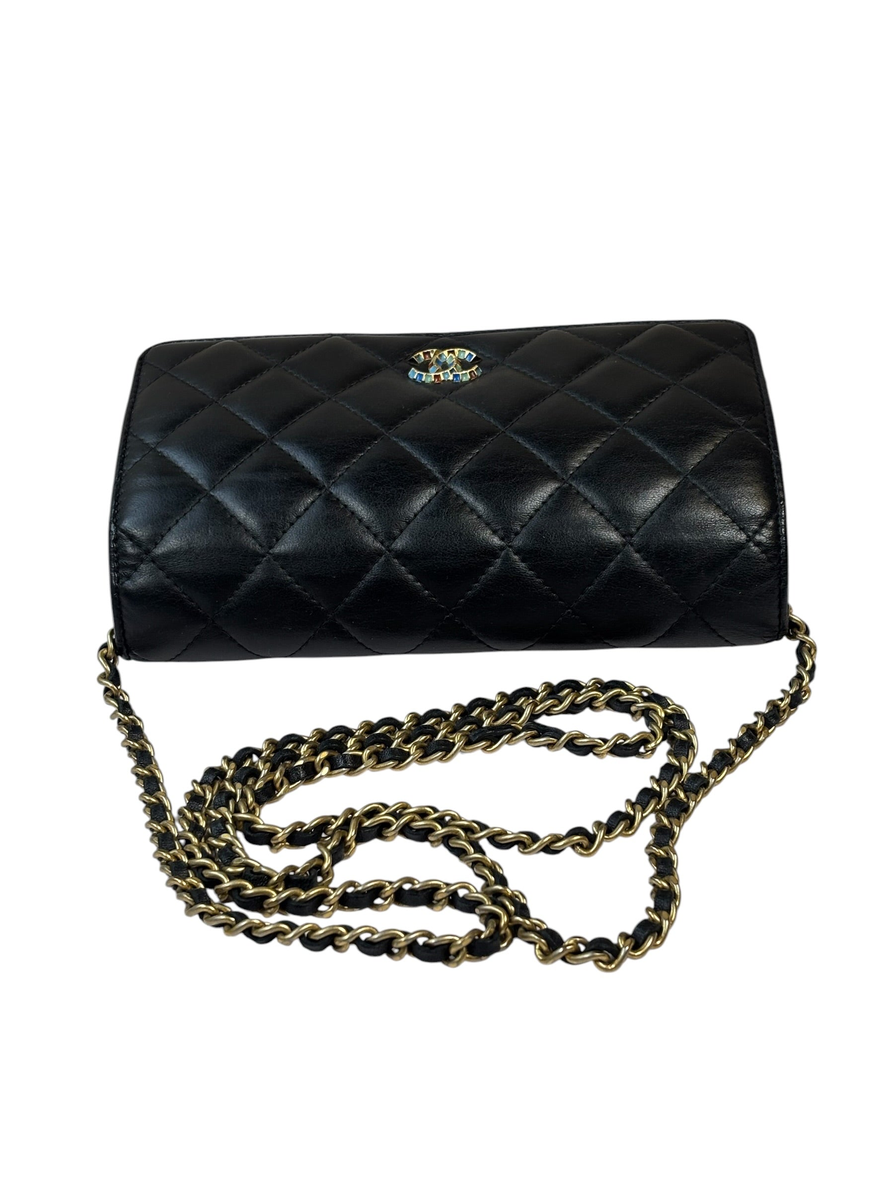 Chanel Black Quilted Wallet On Chain 2019
