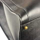 Gucci Black Leather Bamboo Diana 2Way Tote Bag