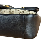 Gucci Beige/Black GG Marmont Shoulder Bag
