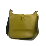 Hermes Green Leather Evelyne TMP Crossbody Bag