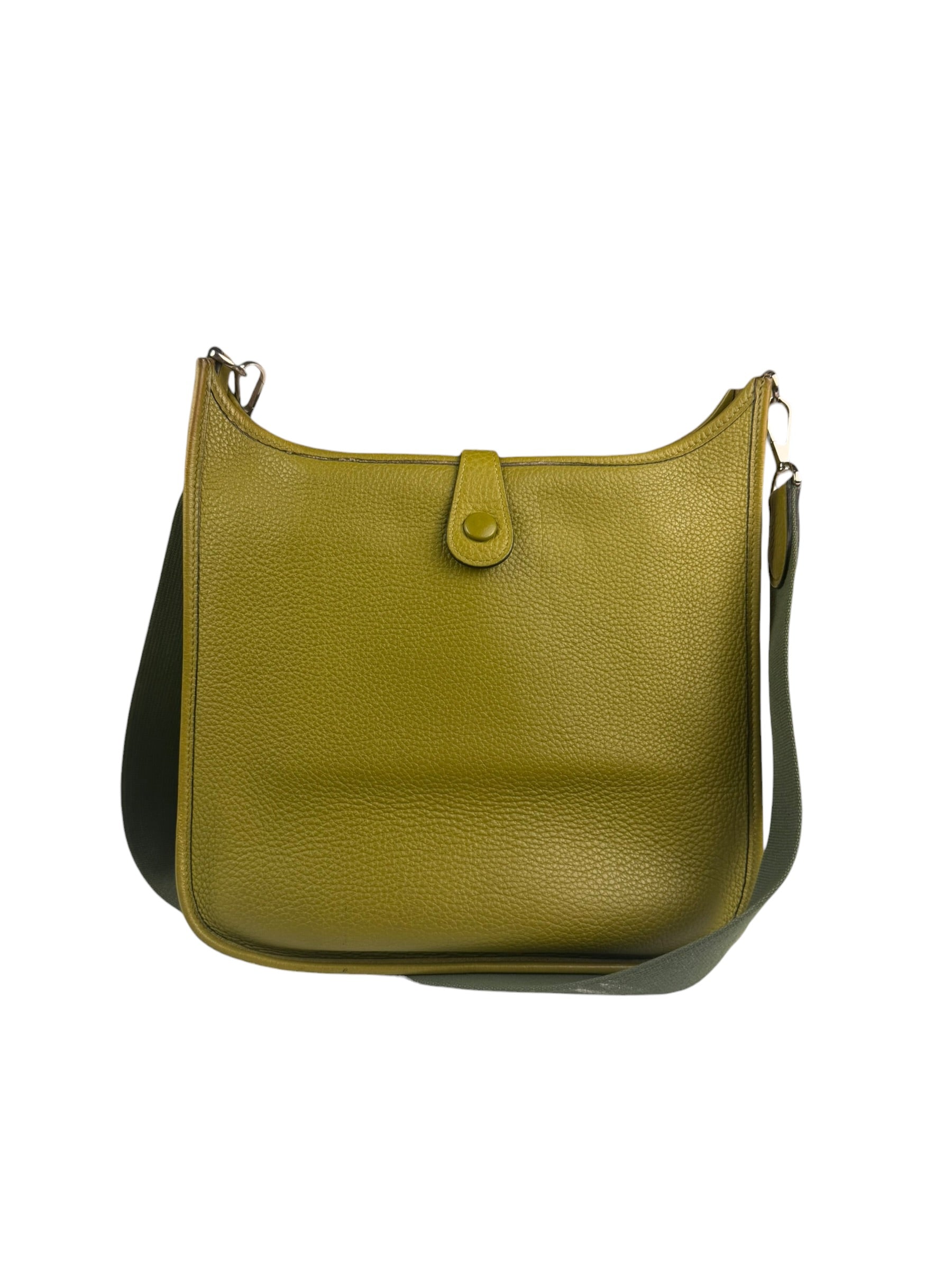 Hermes Green Leather Evelyne TMP Crossbody Bag