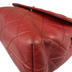 Chanel Red Qulited Leather Flap Shoulder Bag 2011
