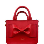 Blue Label Crestbridge Red Pebbled Leather Two-Way Bag