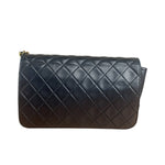 Chanel Black CC Quilted Leather Chain Flap Bag 90s