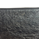Celine Black Leather Solo Zipper Clutch