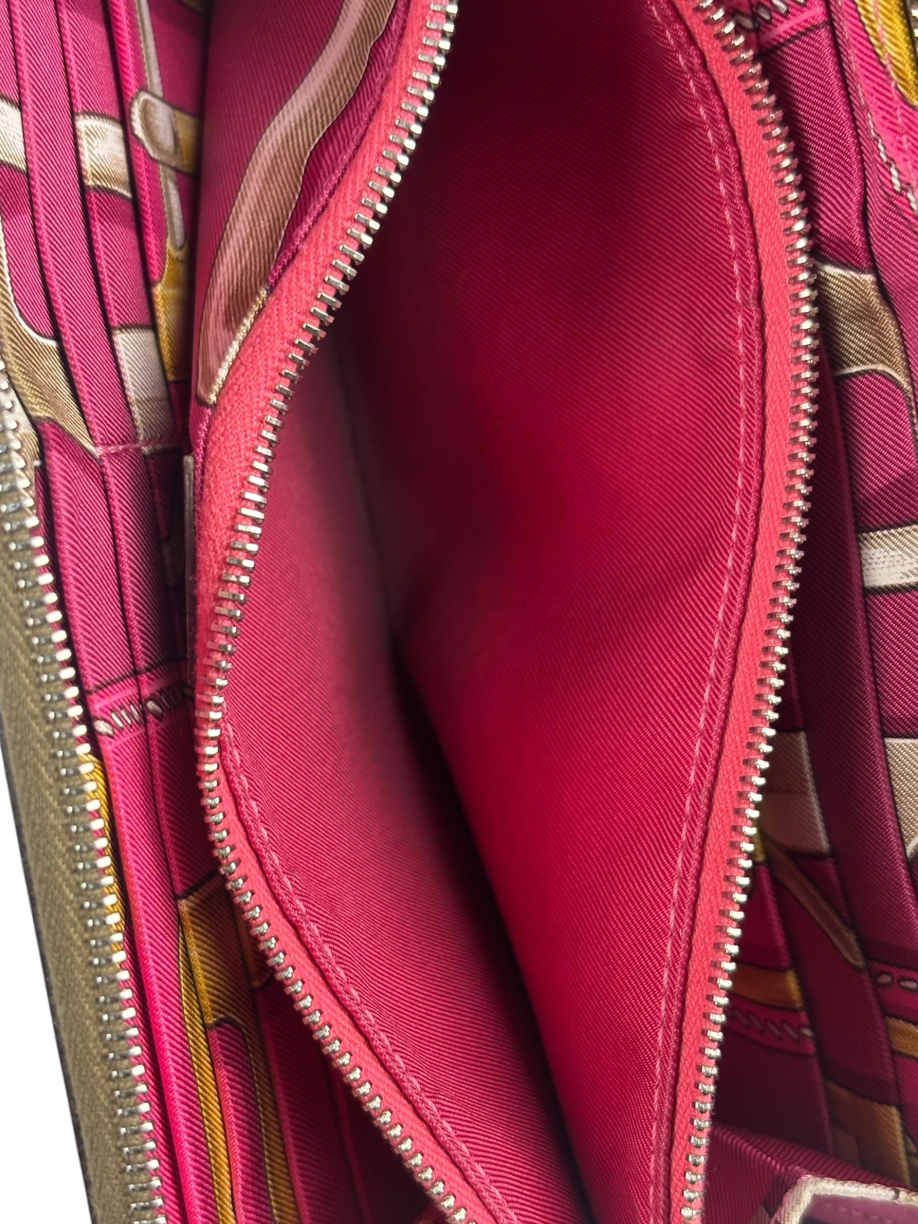 Hermes Taupe Epsom Leather Silk'In Long Wallet 2009