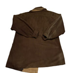 YSL Vintage Brown Lined Suede Button Down Jacket