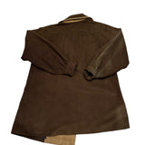 YSL Vintage Brown Lined Suede Button Down Jacket
