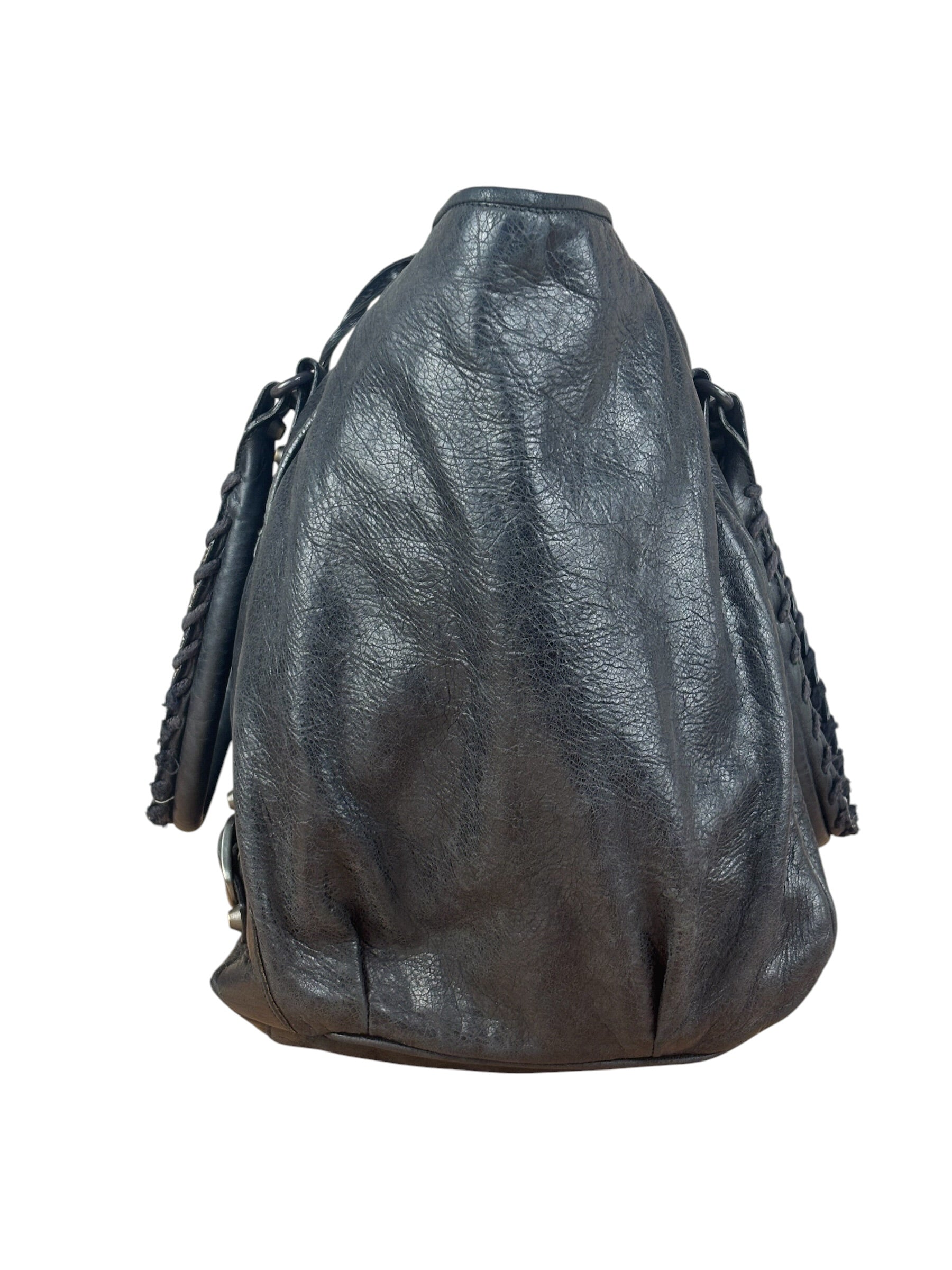 Balenciaga Vintage Black Leather Classic Sunday Tote Bag