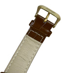 Alba Moon Phase Month Day Date Brown Leather Strap