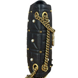Gucci Black Pearly GG Marmont Flap Bag