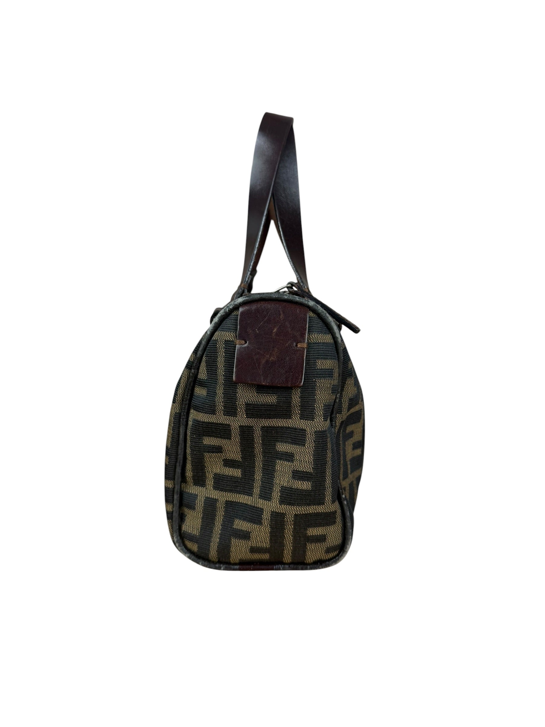 Fendi Vintage FF Zucca Print Mini Boston Handbag