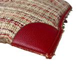 Prada Vintage Red Woven Tweed Zip Tote