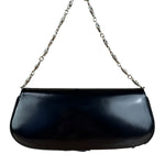 Gucci Black Leather Bamboo Night Small Clutch/Pochette