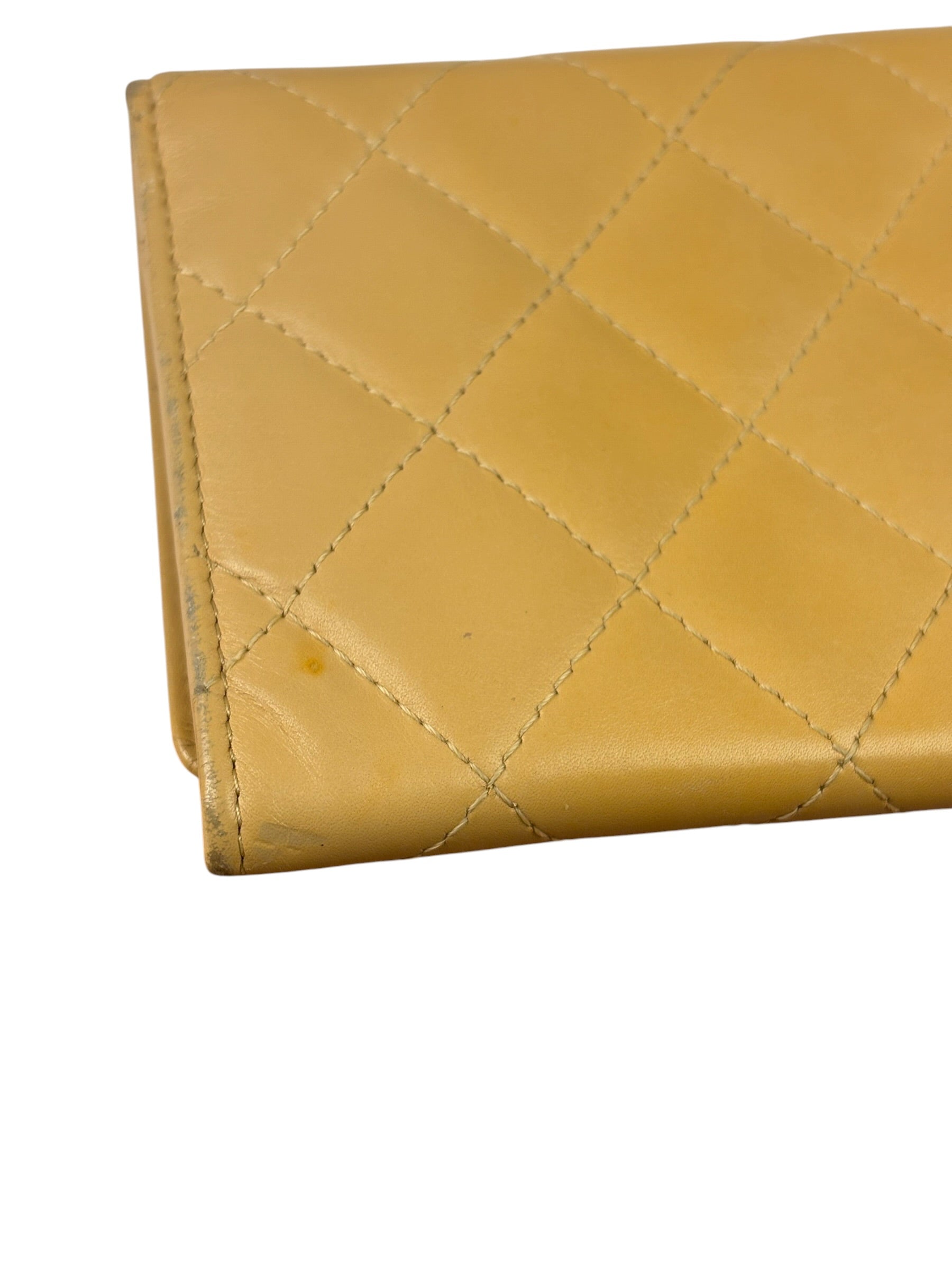 Chanel Beige/Black Cambon Bi-Fold Wallet