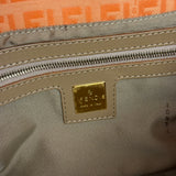 Fendi Vintage Orange Zucca Mamma FF Monogram Baguette