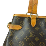 Louis Vuitton Leather Batignolles Horizontal Canvas Monogram Tote Bag