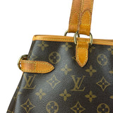 Louis Vuitton Leather Batignolles Horizontal Canvas Monogram Tote Bag